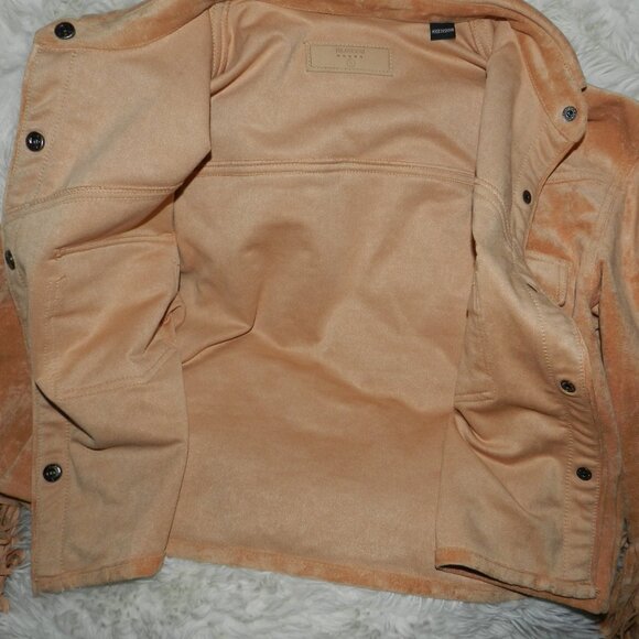Blank NYC Vegan Suede Fringe Moto Jacket Sz S🆕📦🏃🏻💨🚚 - Picture 15 of 16